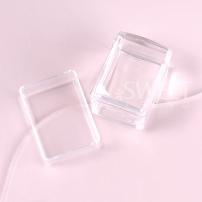 Square Nails Art Stamping Plates Kit French Manicure Transparent Silicone Polish Stencil Template Seal Stamper Scraper Nail T