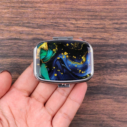 Van Gogh Art Mini Pill Box 2-Compartment Medicine Pill Organizer Household Portable Medicine Storage Box Travel Jwelery Gift 