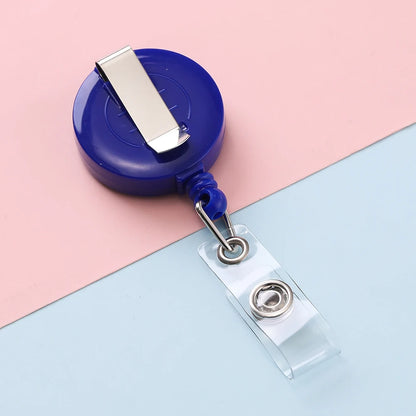 Retractable Steel Cord Pull Reel Keychains Spring Buckle Clasp Wire Rope Key Ring Recoil ID Card Holder Key Chain Multiple To