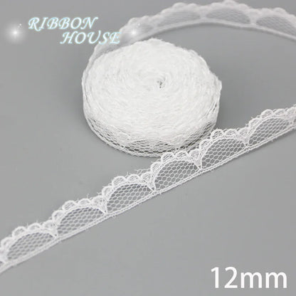 (5 yards/roll) white Lace fabric Webbing Decoration Lovely gift packing polyester Material - 27