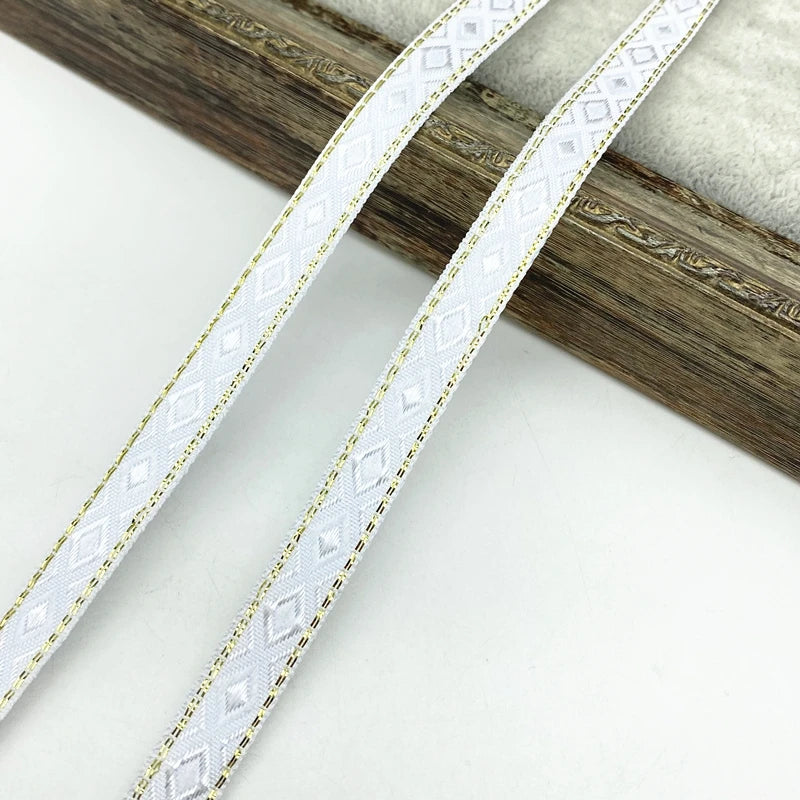 Lace Trim, Vintage Ethnic Lace Tape 2 Yards, 13mm Wide for Sewing, DIY Crafts, Lace Projects, Scrapbooking, Floral Tape - 14