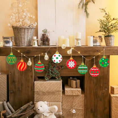 8/16/24Pcs Christmas Decorations Can Be Painted DIY Blank Wooden Christmas Balls New Year Birthday Decoration Crafts Party Gi
