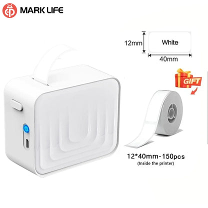 MarkLife P15 Thermal Label Printer Mini Portable Wireless Bluetooth-compatible Labeling Sticker Machine for Home Office - M1 