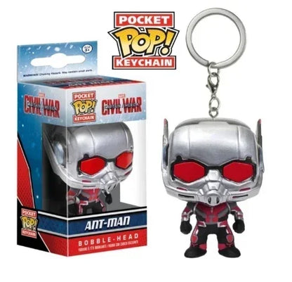 FUNKO Captain America Inro Man Deadpool Spider Man Thanos Thor Keychain Toys Vinyl Doll Collectible Toy Figures Best Kid Gift