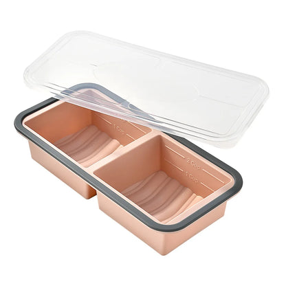 New Freeze Preservation Mold Giant Large Silicone Ice Cube Tray Mold with Lid Food Storage Container Baking Mold Kitchen Tool