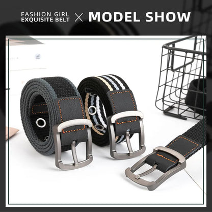 LUDIVIS Canvas Belt Outdoor Tactical Belt Unisex Canvas Belts for Jeans Male Luxury Casual Straps Ceintures