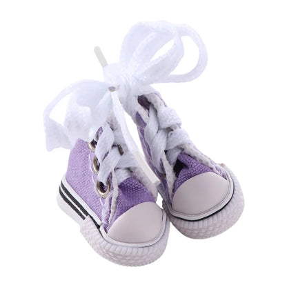 Dolls Accessories 3.5CM Sneakers Shoes Mini Shoes For Children Blyth Shoes Canvas Shoes Shoes - Purple A