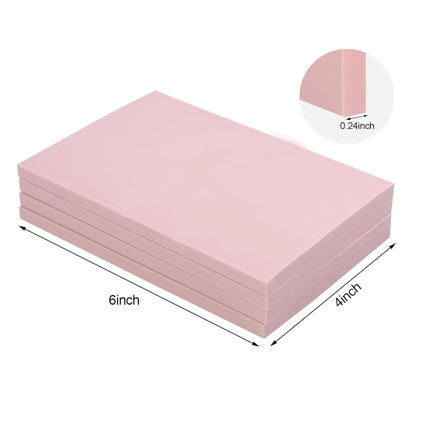 4Pcs Rubber Carving Blocks Pink Linoleum Blocks for Hobbies Crafts Painting