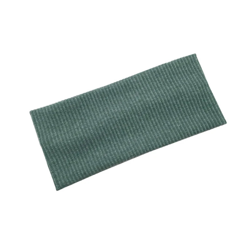 Women Solid Color Knitting Headband Elastic Vintage Yoga Sports Hairbands Gym Outdoor Sweat Absorbing Headwrap Hair Accessori