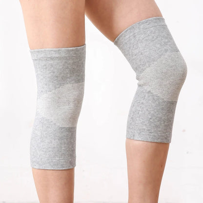 Bamboo Charcoal Knee Warmers for Men & Women - Breathable Thin-Knit Thermal Sleeves with Anti-Slip Grip, Joint Support Comfor