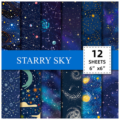 12 Sheet Scrapbooking Paper 15x15cm, Christmas Journal Planner Paper Pad Cardstock Backgrounds Card for DIY Art Craft Decorat