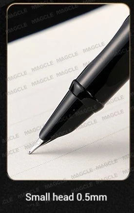 Luxury Metal Black Fountain Pen Nib 0.28/0.38/0.5/0.7/1mm Calligraphy Writing Pen Office Business School Stationery Supplies 