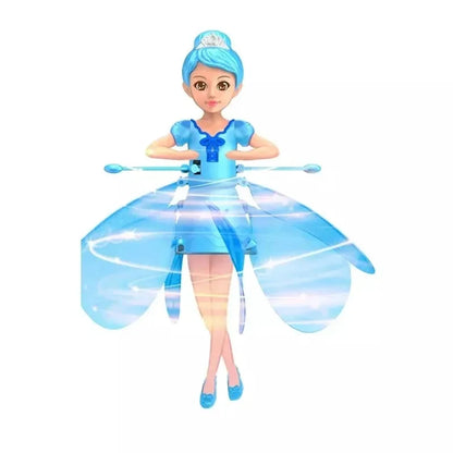 Elf Fairy Flying Doll Helicopter Gesture Induction Machine Rotating Flying Toy Luminous Children Christmas Holiday Gift