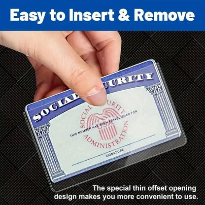 8/10/20PCS PVC Card Protective Cover, Card Holders Sleeves, Suitable For Social Security, Medical Insurance, and Credit Cards
