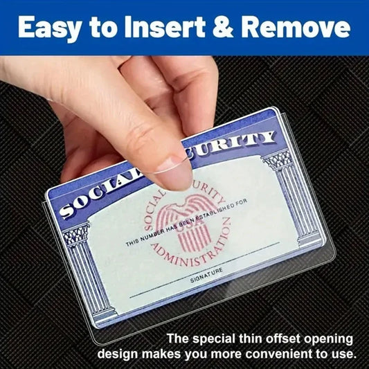 8/10/20PCS PVC Card Protective Cover, Card Holders Sleeves, Suitable For Social Security, Medical Insurance, and Credit Cards