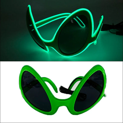 1PC Light Up LED Glasses Glow Sunglasses EL Wire Neon Glasses Glow in The Dark Party Supplies Neon Party Favors for Adults - 