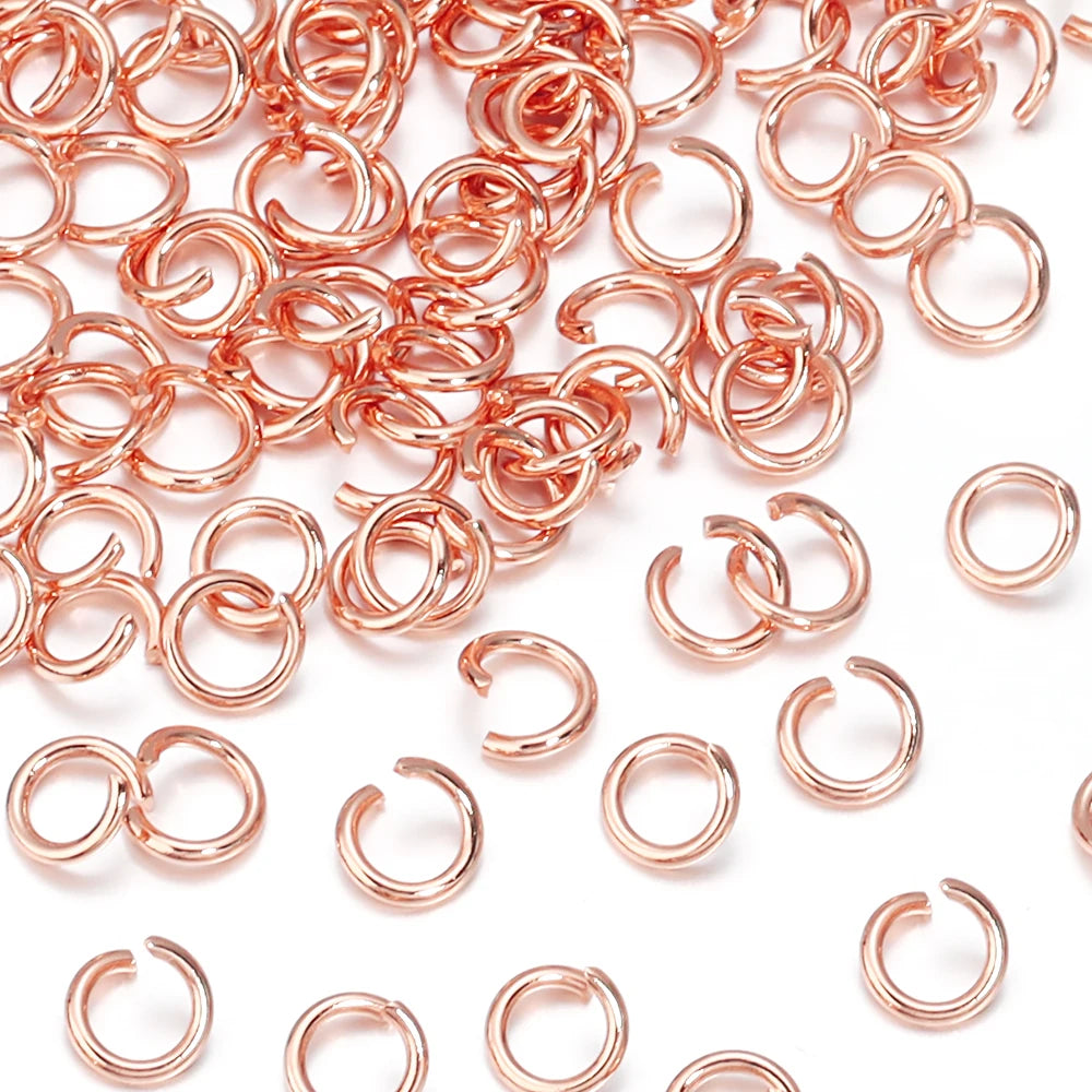 100-200pcs 3-8mm Gold Stainless Steel Open Jump Rings Split Rings Connectors For DIY Necklace Jewelry Finding Making Accessor