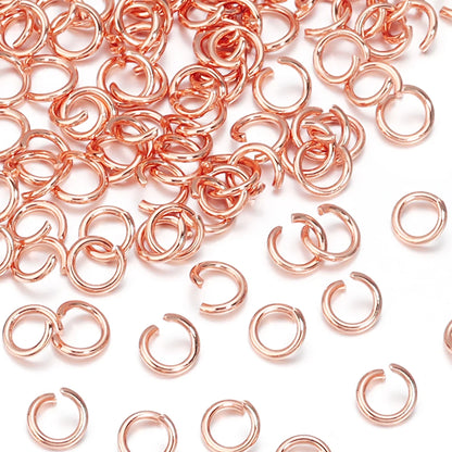 100-200pcs 3-8mm Gold Stainless Steel Open Jump Rings Split Rings Connectors For DIY Necklace Jewelry Finding Making Accessor