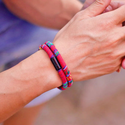 New In Men Bohemia Rope Bracelet Attract Magentic Braclet Adventure Survival Braslet Pulseras Hilo Hombre Beach Surf Brazalet