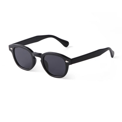 Vintage Fashion Shell Round Sunglasses Women Men 2024 Brand Design Retro Rivet Yellow Blue Lens Square Sun Glasses Female UV4