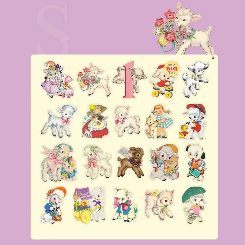 40pcs/lot Kawaii Stationery Stickers animal amusement park DIY Junk Journal Paper stickers Planner Decorative Mobile stickers
