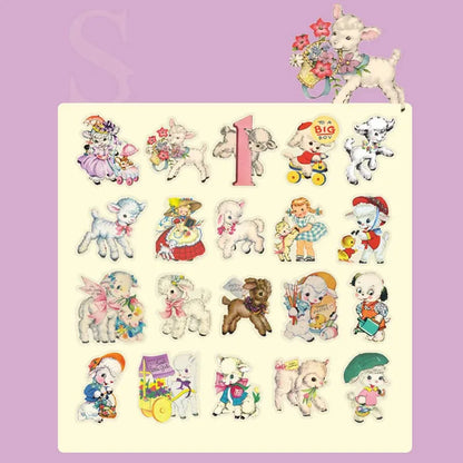 40pcs/lot Kawaii Stationery Stickers animal amusement park DIY Junk Journal Paper stickers Planner Decorative Mobile stickers