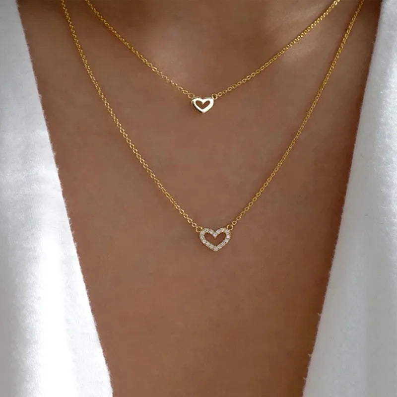 Vintage Bohemian Multilayer Minimalist Necklace for Women Stick Pendant Link Chain Necklace Collarbone Collares Fashion Jewel