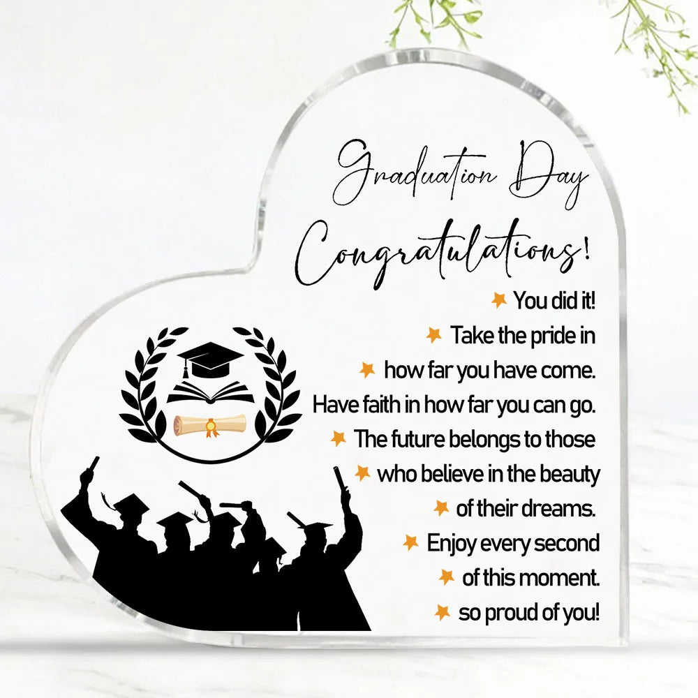 1pc Acrylic Graduation Gift, Master Doctorate Graduation Gift Acrylic Souvenir Gift As Decoration Ornament For Graduating - Q