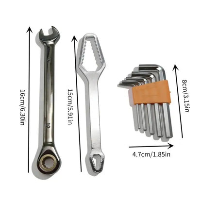 Complete Combination Wrench Including And Box End Versatile Tool Double End Wrench For Mechanics D2RD