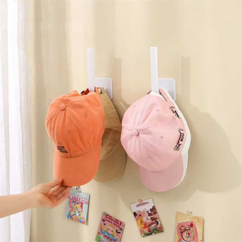 Hat Rack for Baseball Caps No Drilling Adhesive Hat Hook for Wall Door Closet Cap Hanger Storage Hat Home Organizer Holder