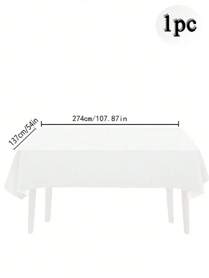 137x274cm Disposable Solid Color Tablecloth Birthday Party Wedding Christmas Table Cover Wipe Covers Rectangle Desk Cloth Dec