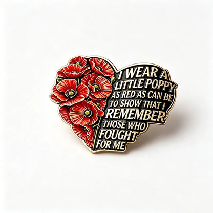 Creative Red Friday Brooch Memorial Day Badges Remembrance Day Patriotic Fashion Clothes Pins Backpack Decoration Jewelry Gif