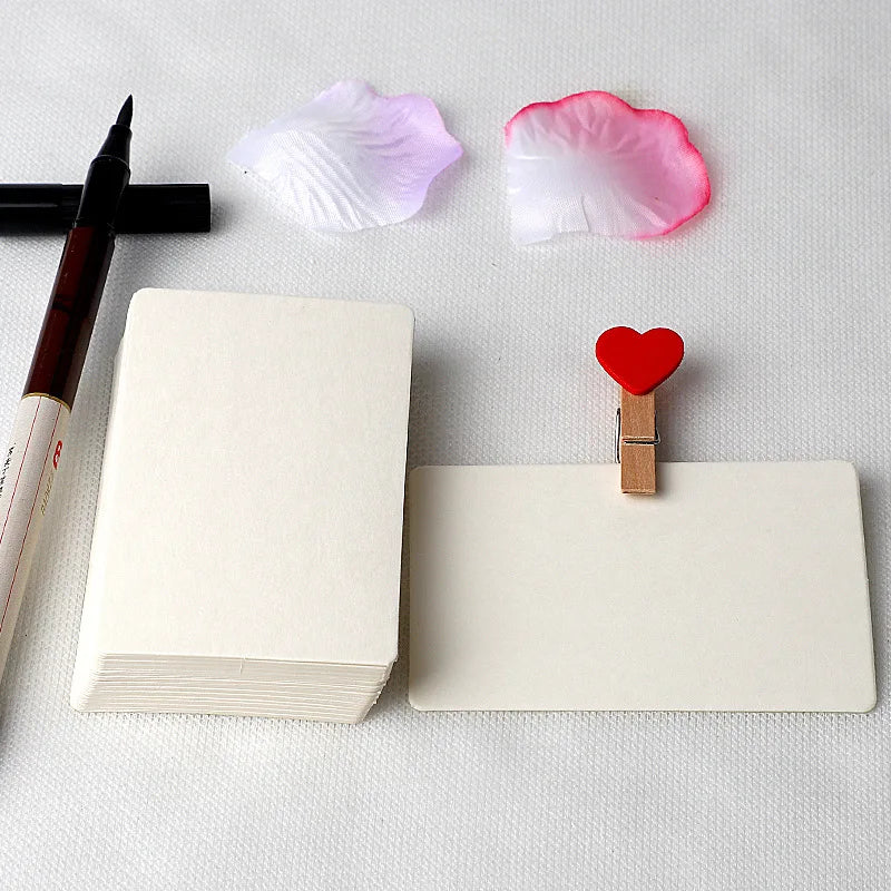 20/40Pcs Blank Greeting Cards, Chinese Style Paper, White Kraft, Small, Floral, DIY Crafts - M / 40Pcs