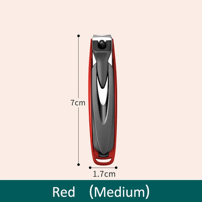 Colorful Nail Clippers Anti-Splash Nail Cutter Detachable Design Fingernail Clippers Stainless Steel Manicure Nail Tool - Red