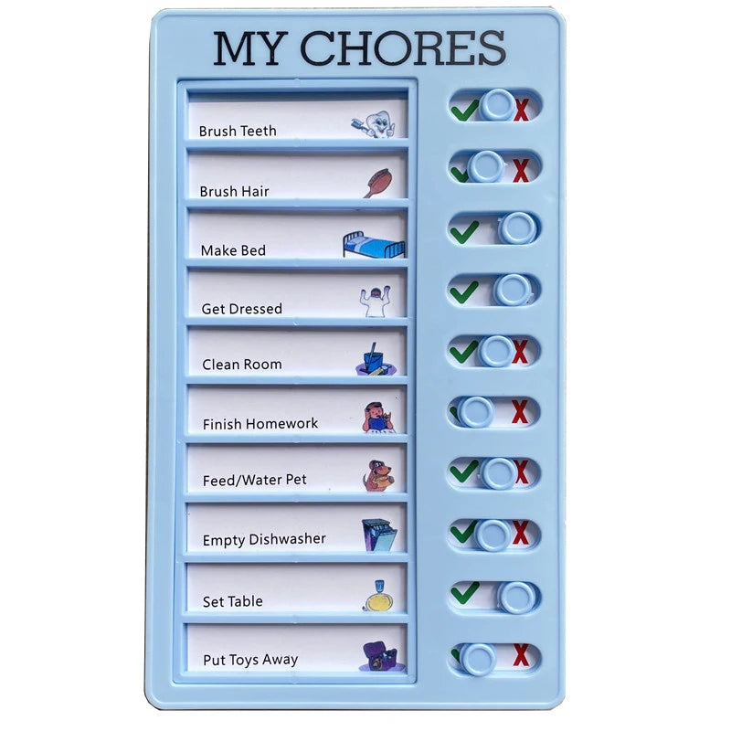 Reusable My Chores Checklist Task Board Daily Schedule Planner Memo Chore Chart Kid Responsibility Behavior Self Discipline C