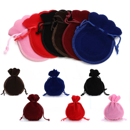 10pcs Gourd Velvet Gifts Bags Colorful Drawstring Jewelry Bags Storage Pouches For Wedding Christmas Party Gifts Packaging Ba