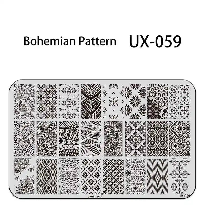 UX Serial 2 Stainless Steel Stamping Plate Template Abstract Vintage Fabric Texture Pattern Xmas Halloween Floral LaceUX52