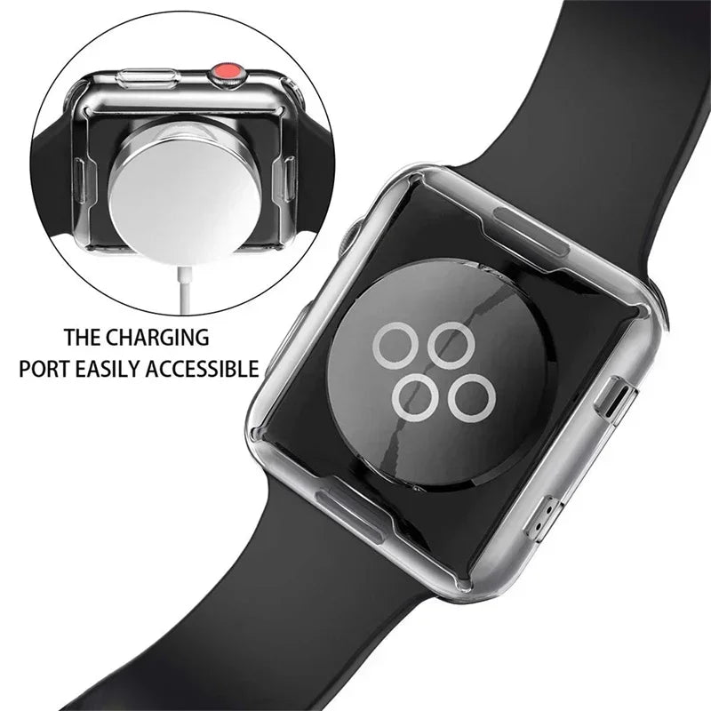 Soft TPU Screen Protector for Apple Watch 10 9 8 45mm 41mm 44mm 42mm 46mm 49mm Full Case Cover for IWatch Ultra 7 SE 6 5 4 3 
