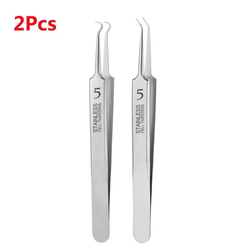 German Ultra-fine No. 5 Cell Pimples Blackhead Clip Tweezers Beauty Salon Special Scraping & Closing Artifact Acne Needle Too