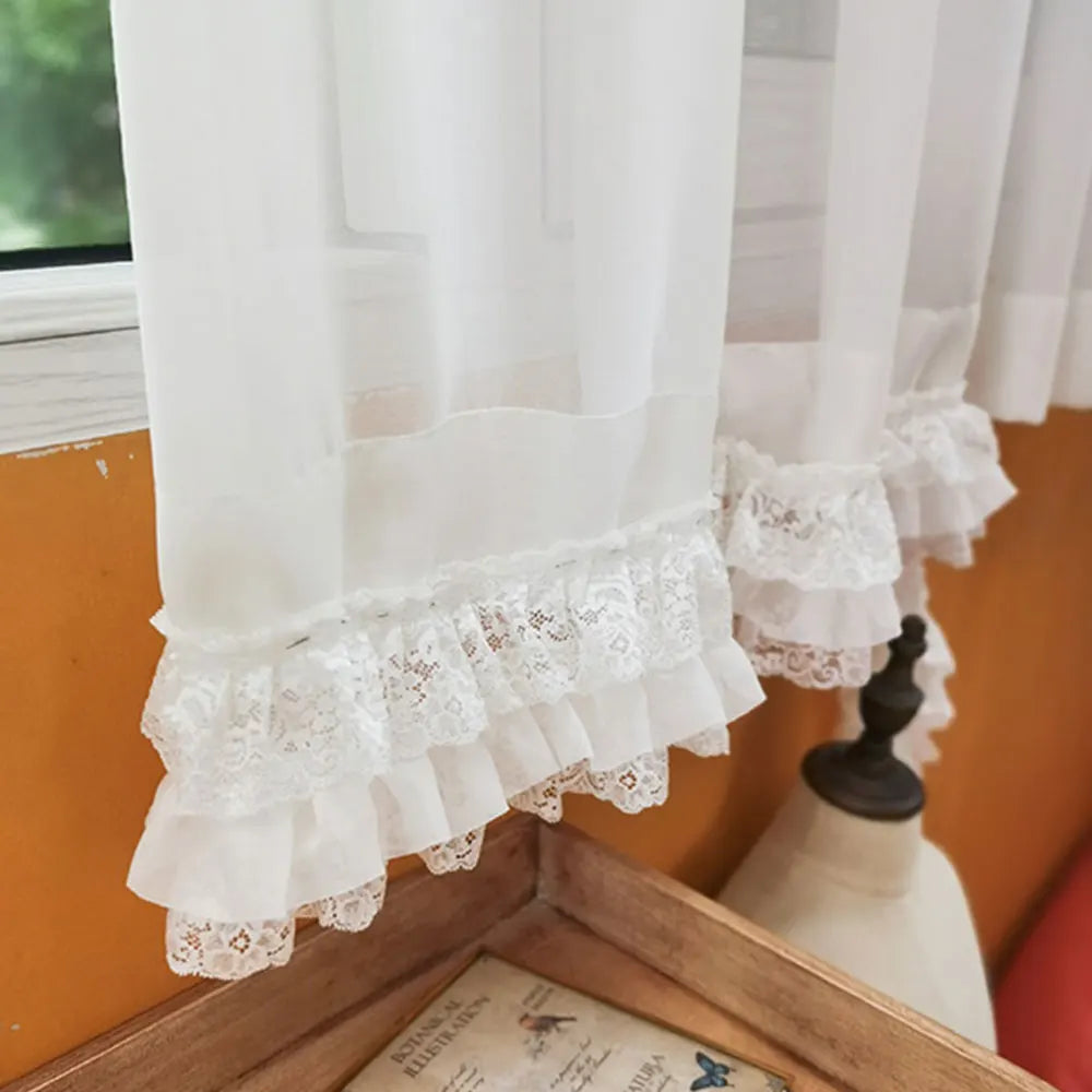 13CM Wide Three Layers Pleated Chiffon Fabric Lace Ruffle Collar Trim Embroidery Ribbon DIY Wedding Dress Doll Clothes Suppli