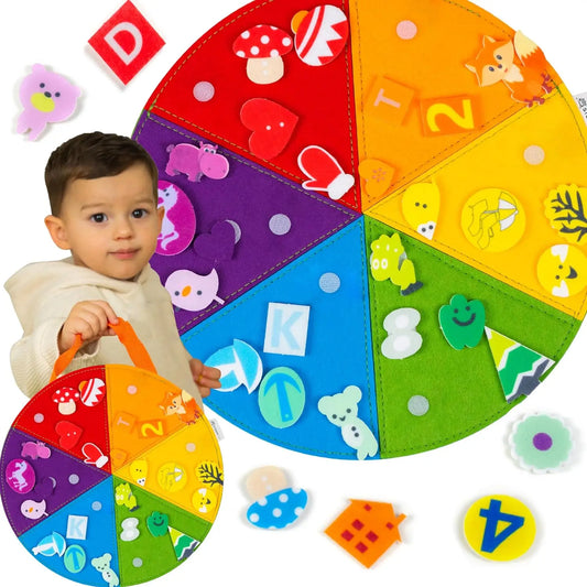 Busy Board for Toddlers Montessori Colors Sorting Sensory Board Animal Shapes Cognition Early Educational Toys Fine Motor Toy