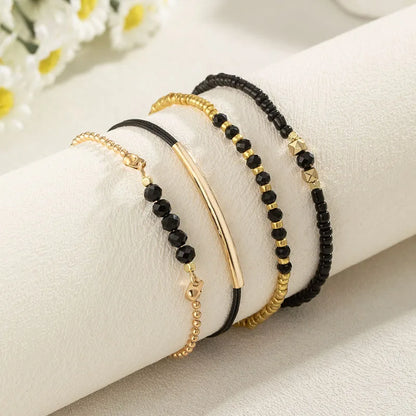 Y2K Ethnic Bohemian Beaded Bracelets Set for Women Beads Chains Stackable Wristband Girls Boho Hand Jewelry Accessoreis - 1