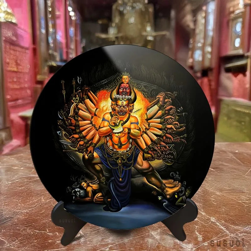 Buddhism buddhist Yamantaka Acalanatha Mandala Mantra Scripture holy display altar family bless temple monk worship