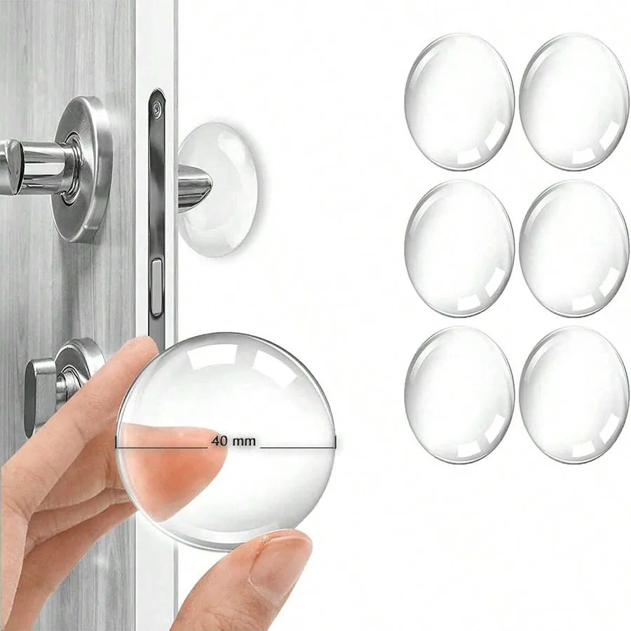 Door Knob Wall Shield Clear Soft Rubber Door Stopper Door Handle Bumper Mute Stickers Wall Protector Muffler Pad Protective P