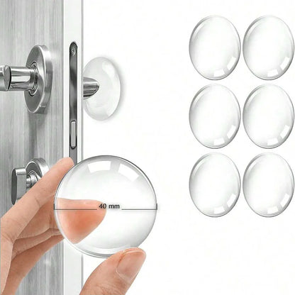 Door Knob Wall Shield Clear Soft Rubber Door Stopper Door Handle Bumper Mute Stickers Wall Protector Muffler Pad Protective P