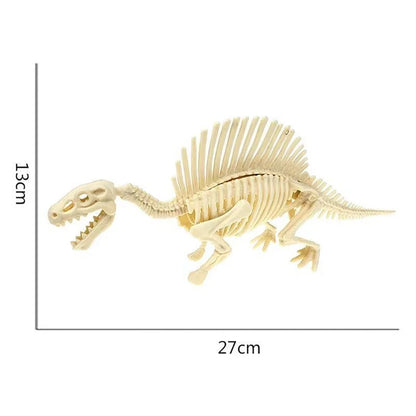 Simulation Dinosaur Fossil Plastic Skeleton Model Children's DIY Handmade Dinosaur Skeleton Assembly Kit Tyrannosaurus Rex Mo