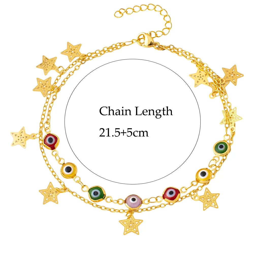 Female Heart Anklets Bracelet Sandals Foot Jewelry Leg New Anklets on Foot Bracelets for Women Leg Chain Jewelry Accessories 