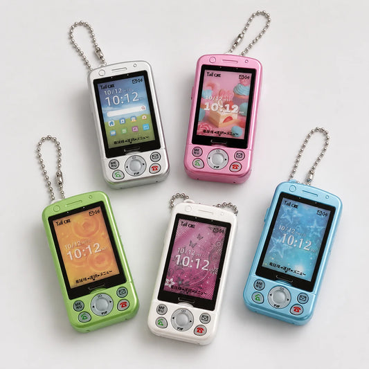 Toys Spirits Capsule Toys Real Recording Playback Slide Phone Mascot Keychain Openable Screen Insert Custom Idol Photo Gacha