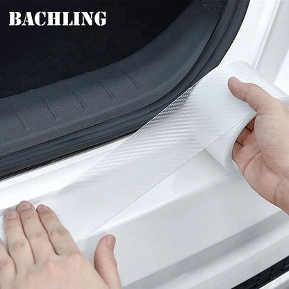 3/5/10M Transparent Carbon Fiber Car Threshold Portector Moulding Strip Trim Bumper Strip Clear Wear Surface Tapes DIY Film T