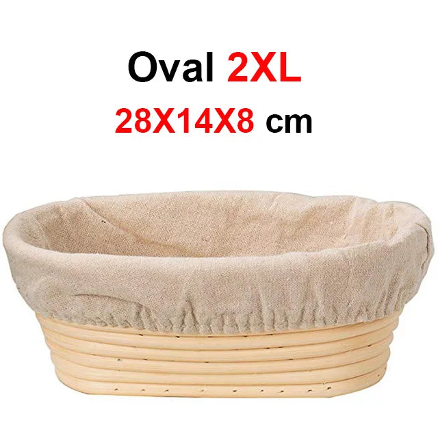 Handmade Rattan Bread Proofing Basket Natural Fermentation Sourdough Banneton Bread Basket Dough Rattan Wicker Baking Bowl - 